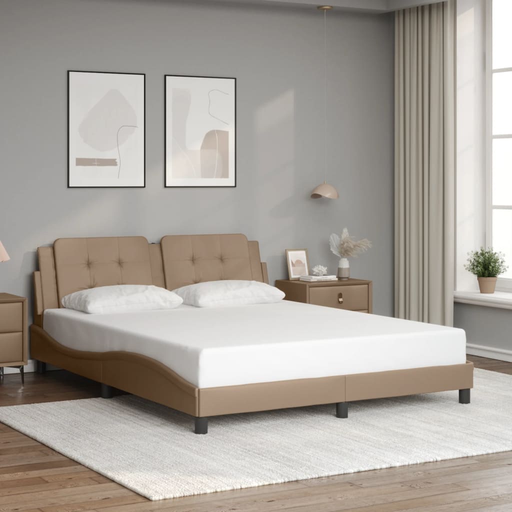 Cadre de lit avec LED sans matelas Zadar cappuccino 160x200 cm - XIOS
