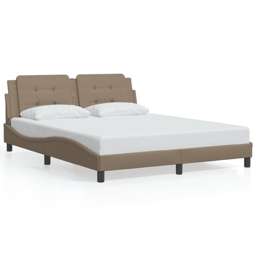 Cadre de lit avec LED sans matelas Zadar cappuccino 160x200 cm - XIOS