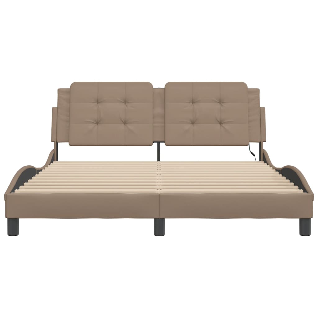Cadre de lit avec LED sans matelas Zadar cappuccino 160x200 cm - XIOS