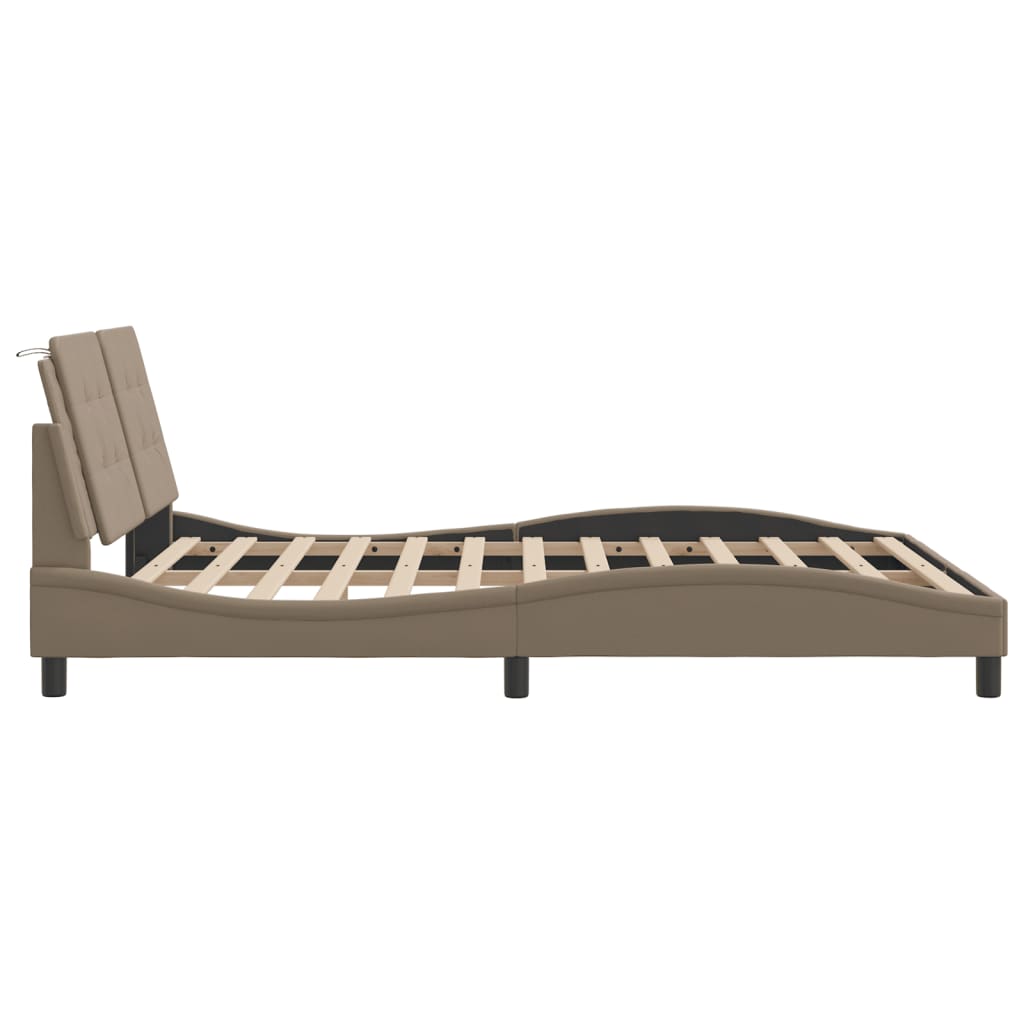 Cadre de lit avec LED sans matelas Zadar cappuccino 160x200 cm - XIOS