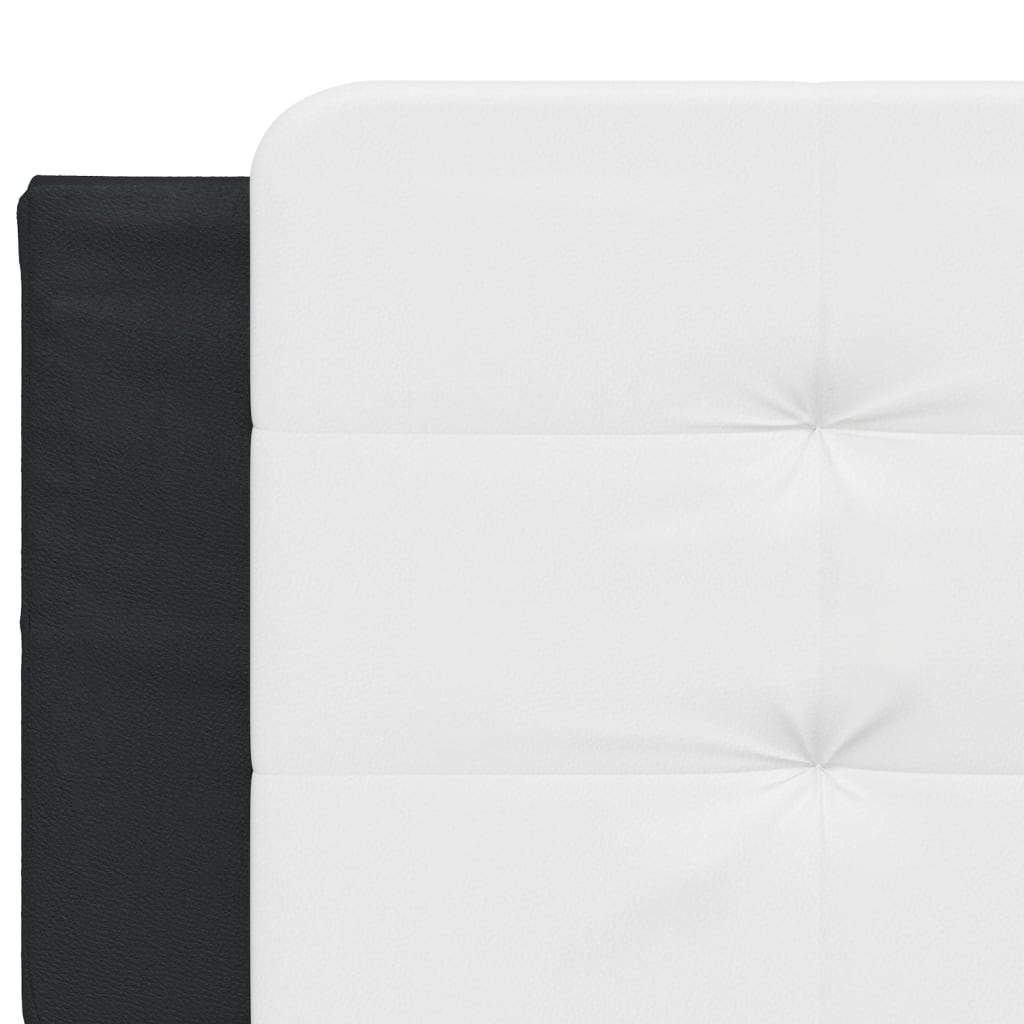 Cadre de lit avec LED sans matelas Zadar blanc et noir 160x200 cm - XIOS