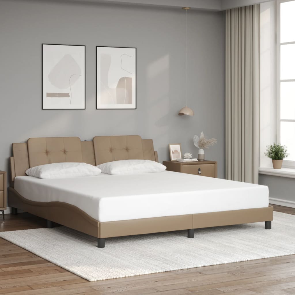 Cadre de lit avec LED sans matelas Zadar cappuccino 180x200 cm - XIOS