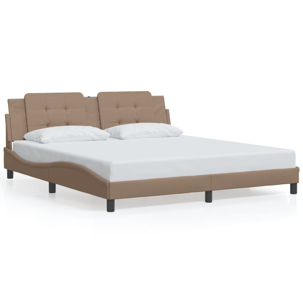 Cadre de lit avec LED sans matelas Zadar cappuccino 180x200 cm - XIOS
