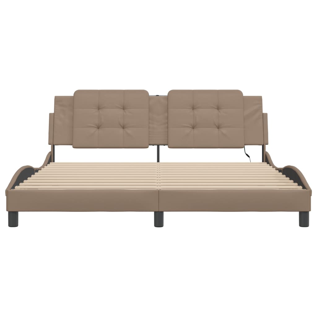 Cadre de lit avec LED sans matelas Zadar cappuccino 180x200 cm - XIOS
