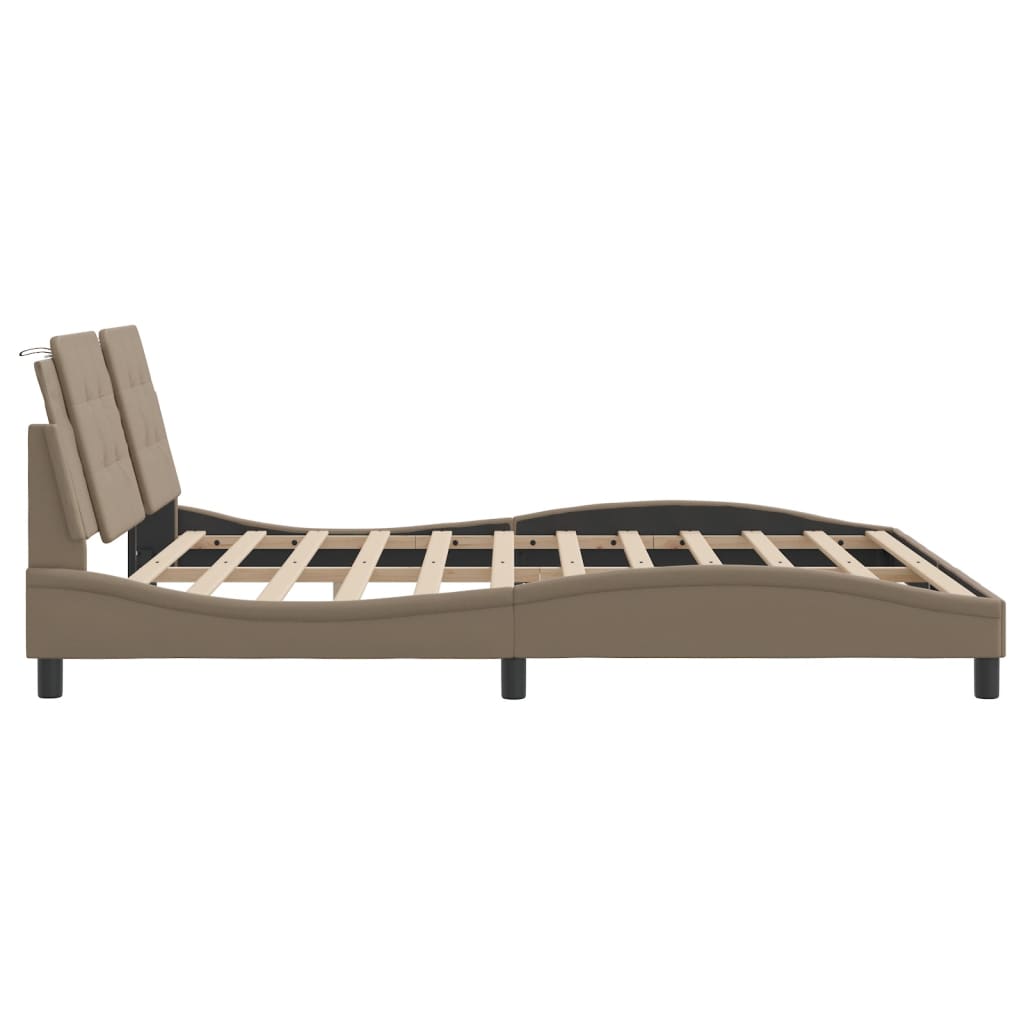 Cadre de lit avec LED sans matelas Zadar cappuccino 180x200 cm - XIOS