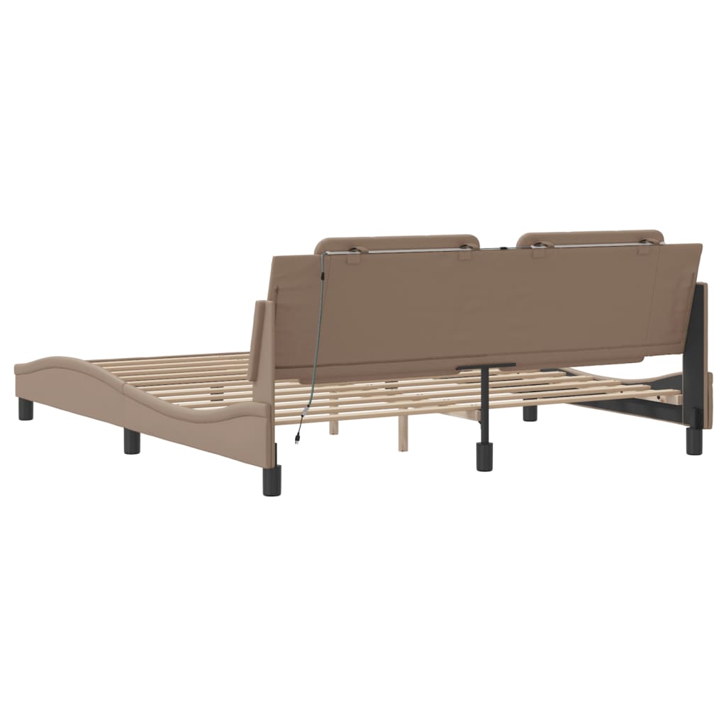 Cadre de lit avec LED sans matelas Zadar cappuccino 180x200 cm - XIOS