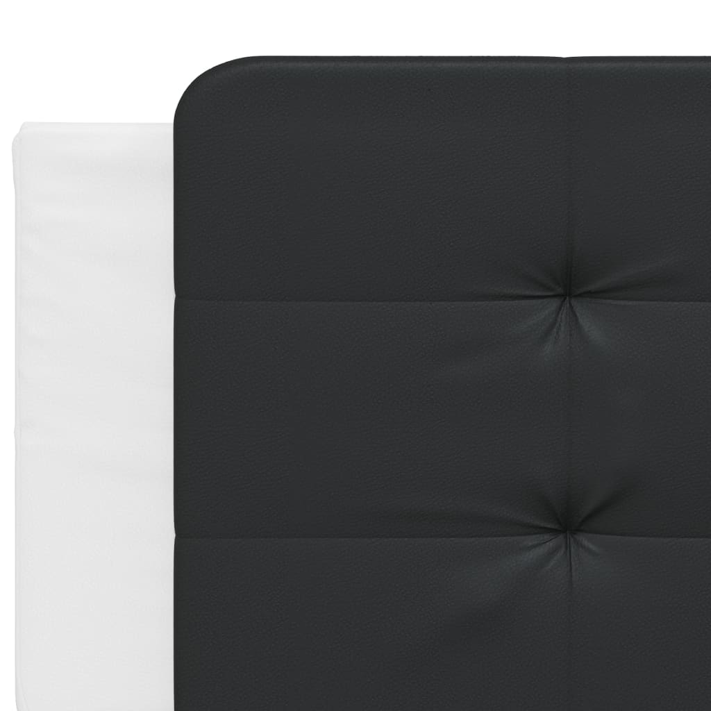 Cadre de lit avec LED sans matelas Zadar blanc et noir 200x200 cm - XIOS