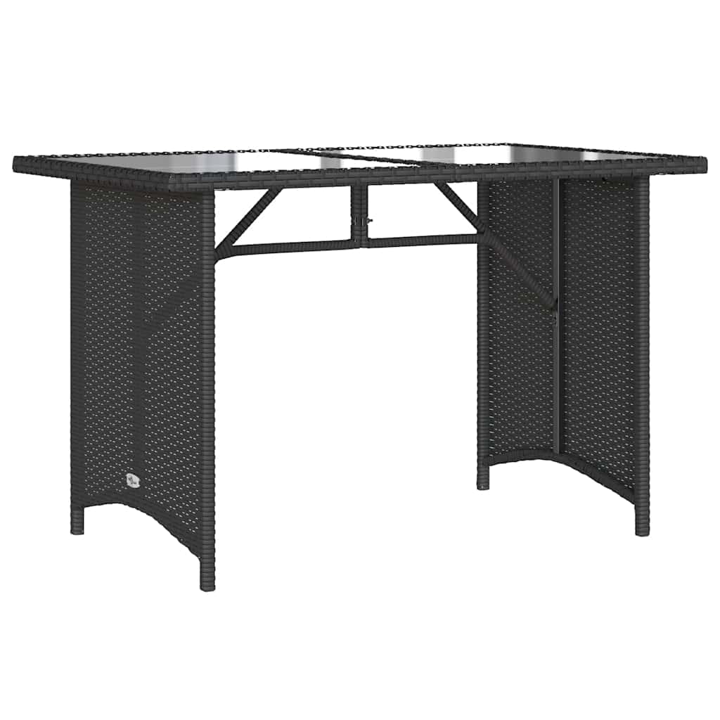 Salon de jardin 6 pcs avec coussins noir résine tressée