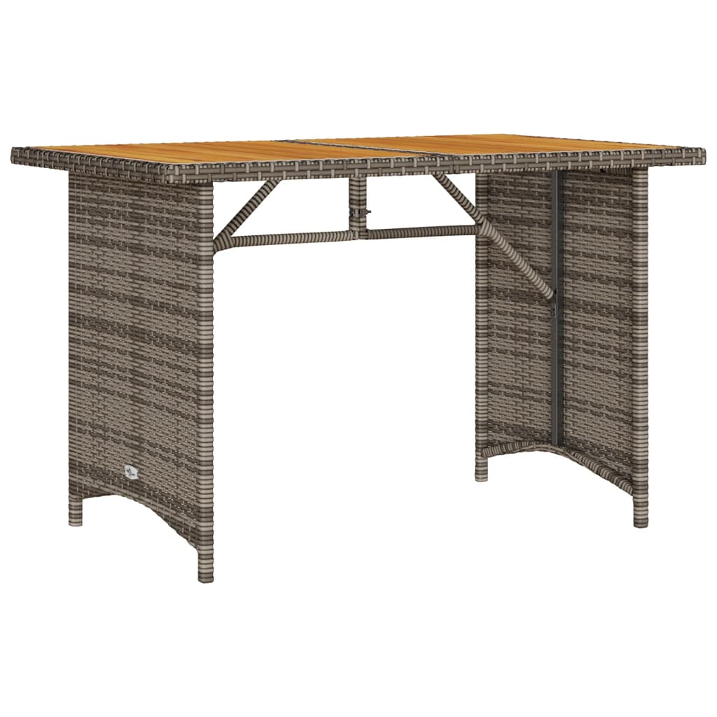 Salon de jardin 6 pcs avec coussins gris résine tressée