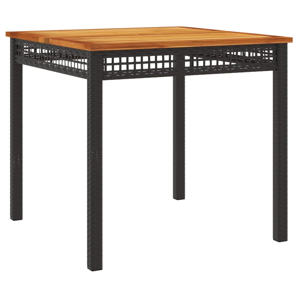 Ensemble à manger de jardin coussins 5pcs Noir Résine tressée