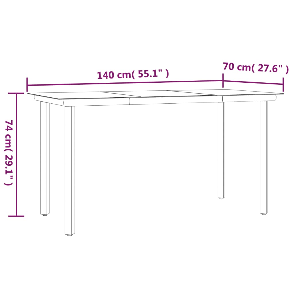 Ensemble à manger de jardin 5 pcs coussins gris résine tressée
