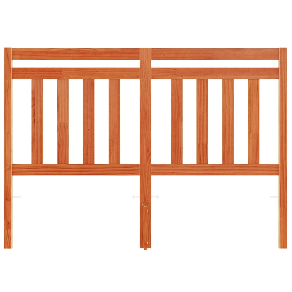 Tête de lit cire marron 135 cm bois massif de pin - XIOS