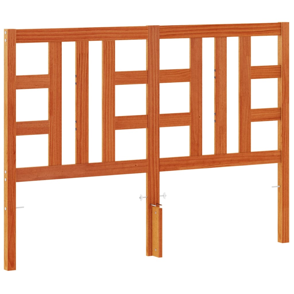 Tête de lit cire marron 135 cm bois massif de pin - XIOS