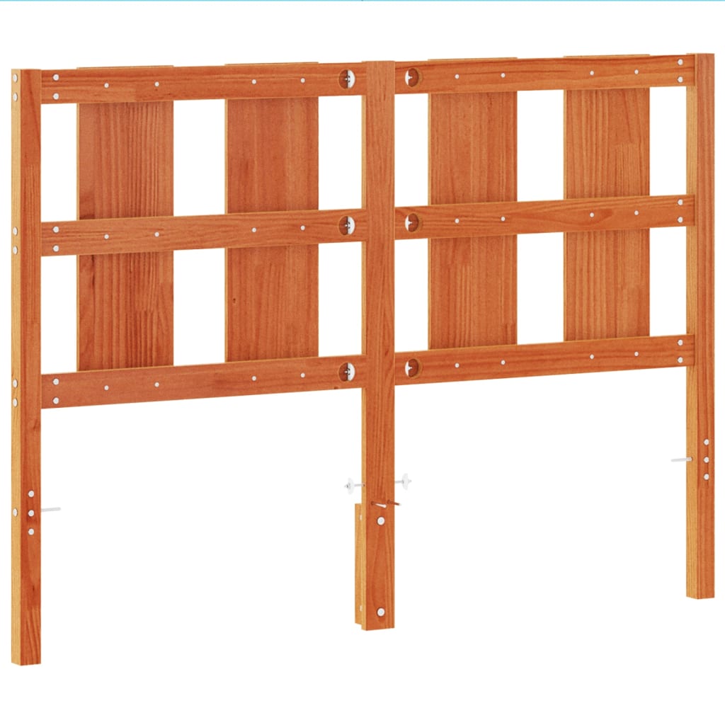 Tête de lit cire marron 135 cm bois massif de pin - XIOS