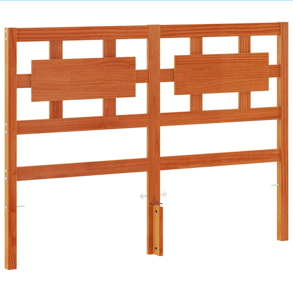 Tête de lit cire marron 135 cm bois massif de pin - XIOS