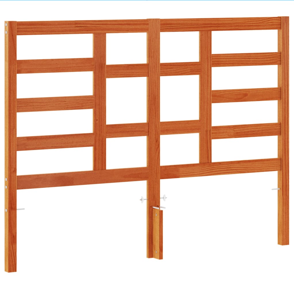 Tête de lit cire marron 135 cm bois massif de pin - XIOS