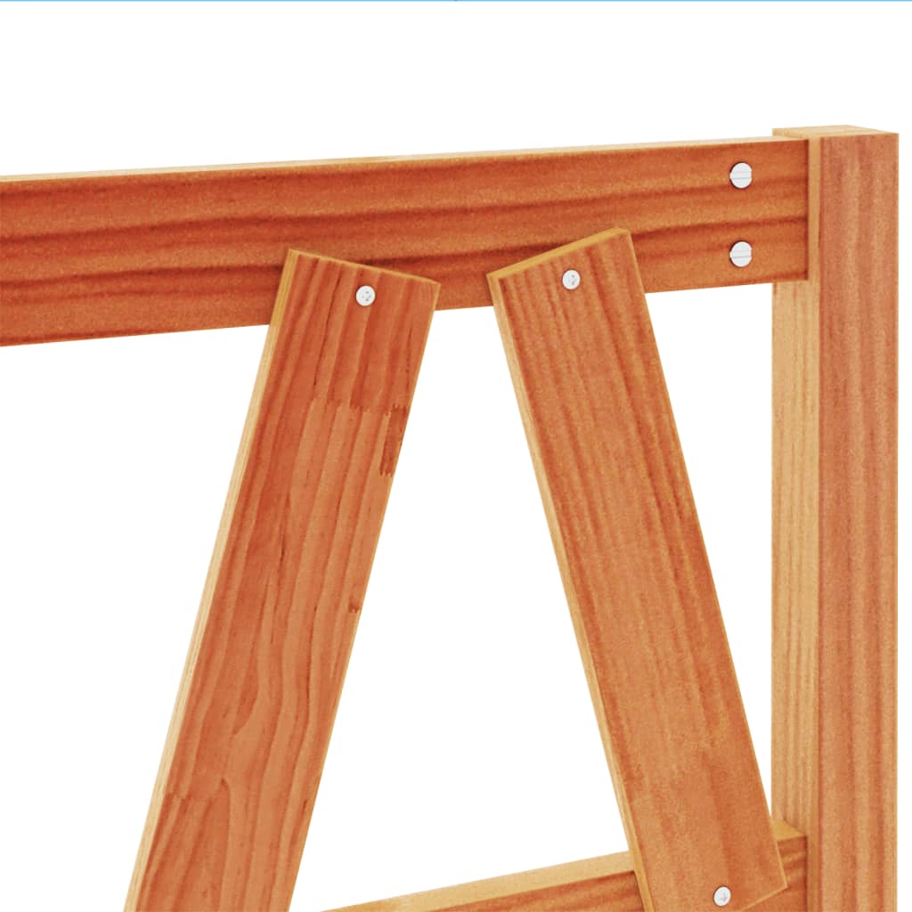 Tête de lit cire marron 135 cm bois massif de pin - XIOS