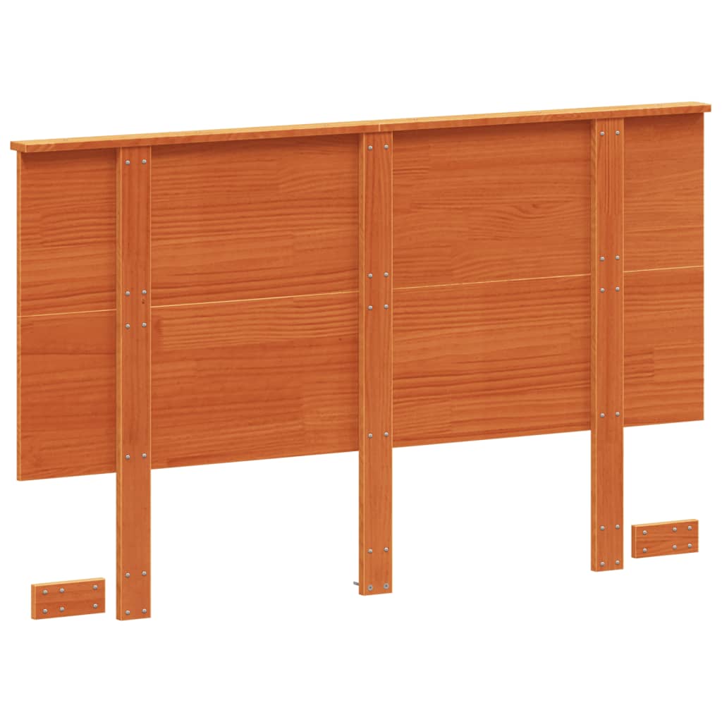 Tête de lit cire marron 135 cm bois massif de pin - XIOS