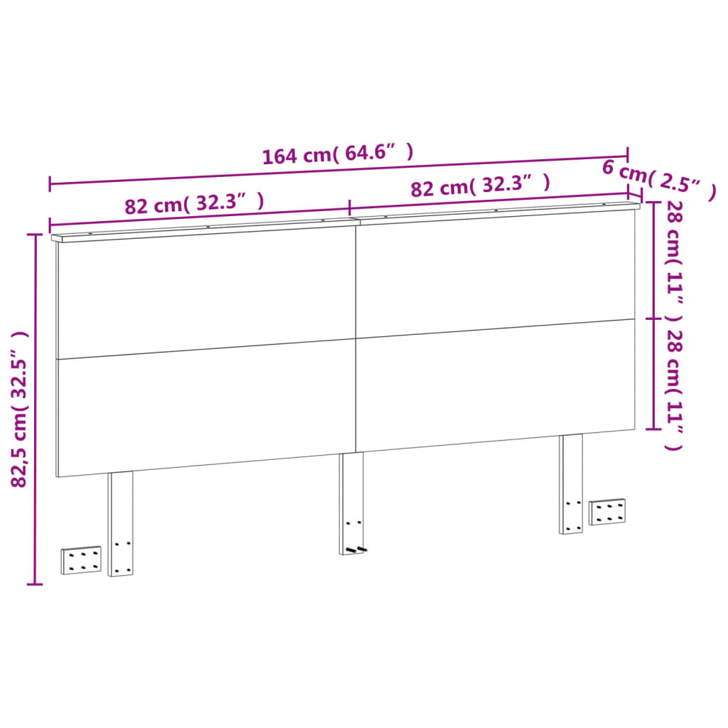 Tête de lit cire marron 160 cm bois massif de pin - XIOS