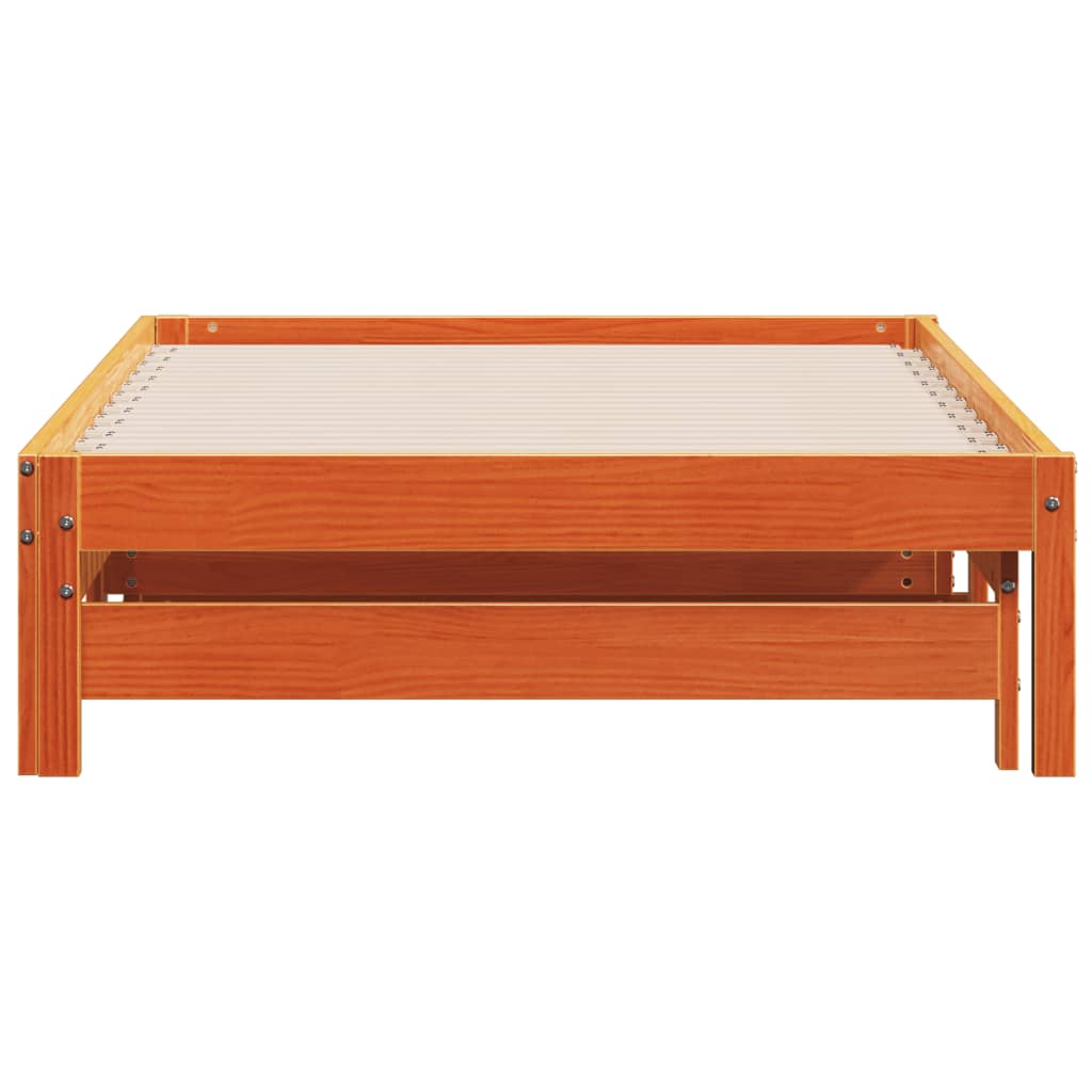 Lit de jour et lit gigogne sans matelas cire marron 80x200 cm - XIOS