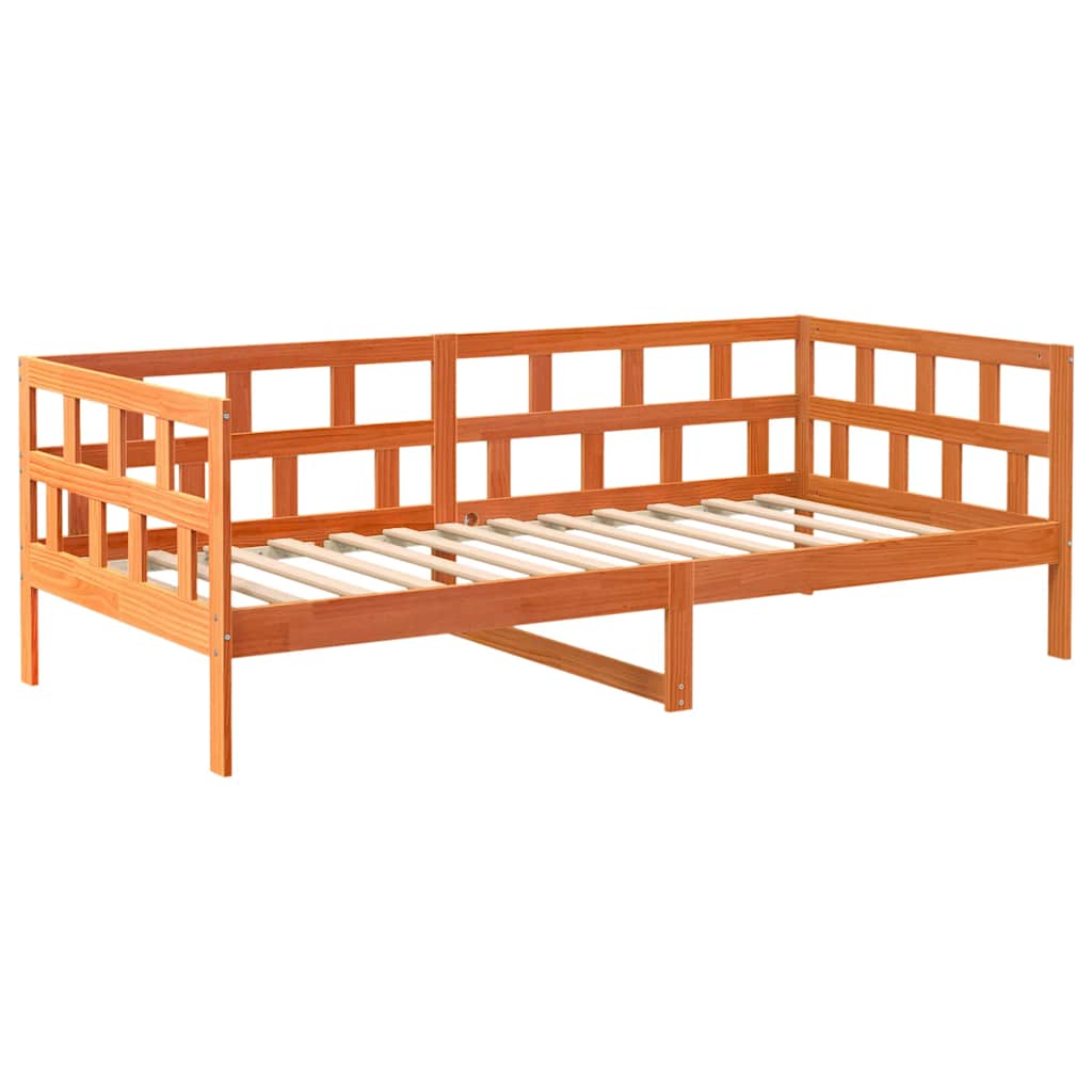 Lit de jour sans matelas cire marron 90x200 cm bois pin massif - XIOS