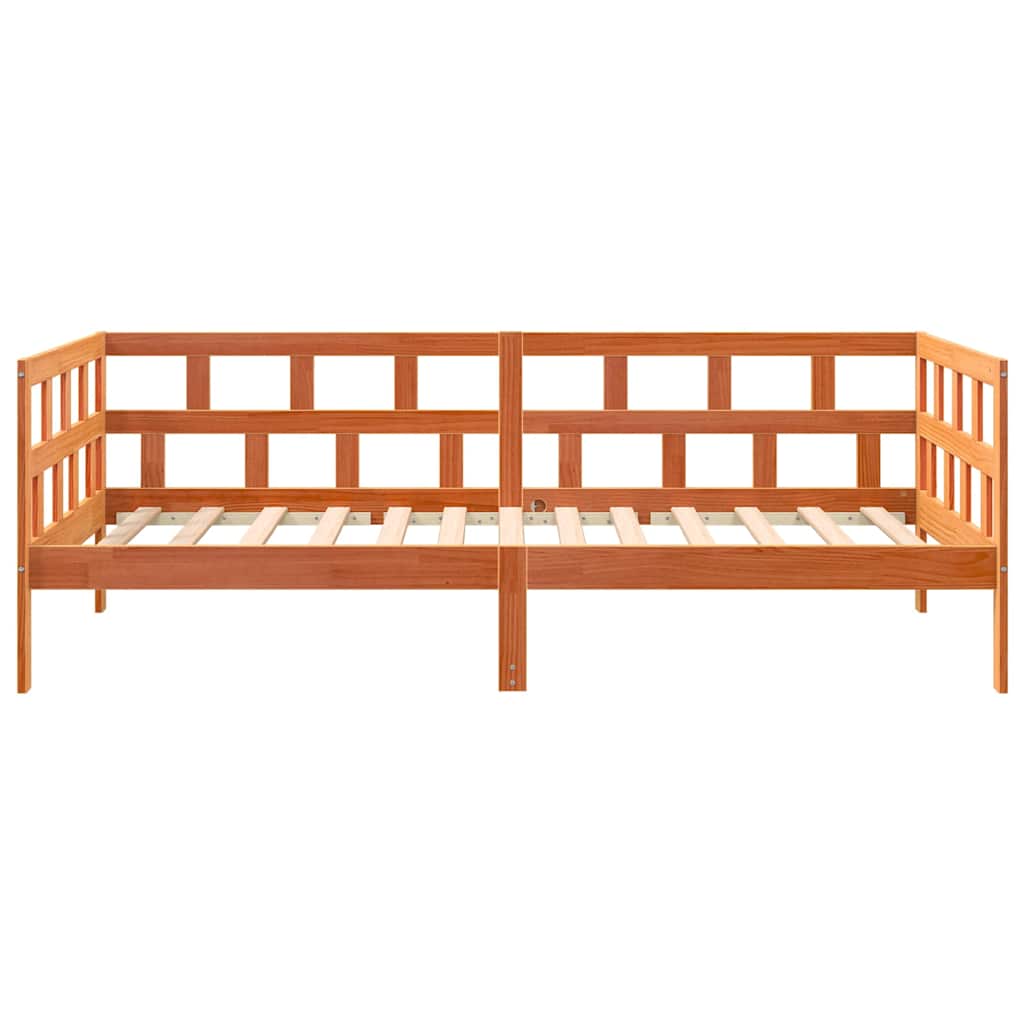 Lit de jour sans matelas cire marron 90x200 cm bois pin massif - XIOS
