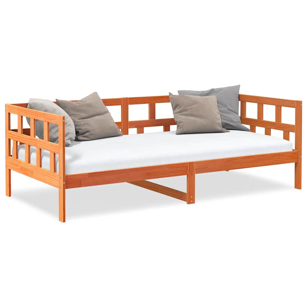 Lit de jour sans matelas cire marron 80x200 cm bois pin massif - XIOS