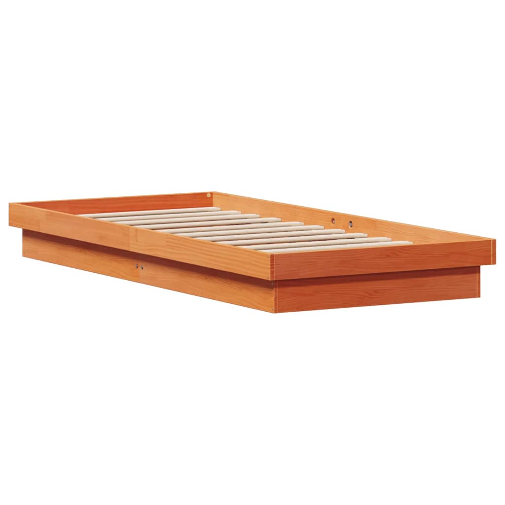 Cadre de lit à LED sans matelas 90x200 cm bois massif - XIOS