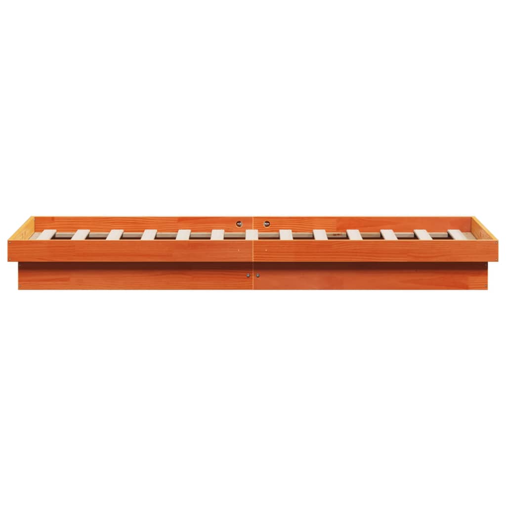 Cadre de lit à LED sans matelas 140x200 cm bois massif - XIOS