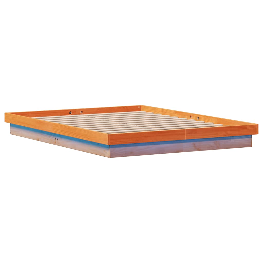 Cadre de lit à LED sans matelas 150x200 cm bois massif - XIOS