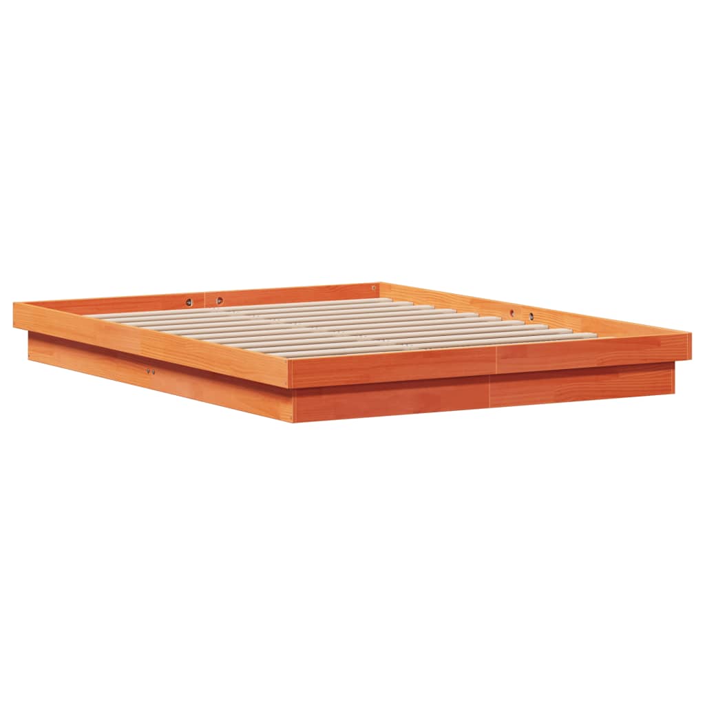 Cadre de lit à LED sans matelas 160x200 cm bois massif - XIOS