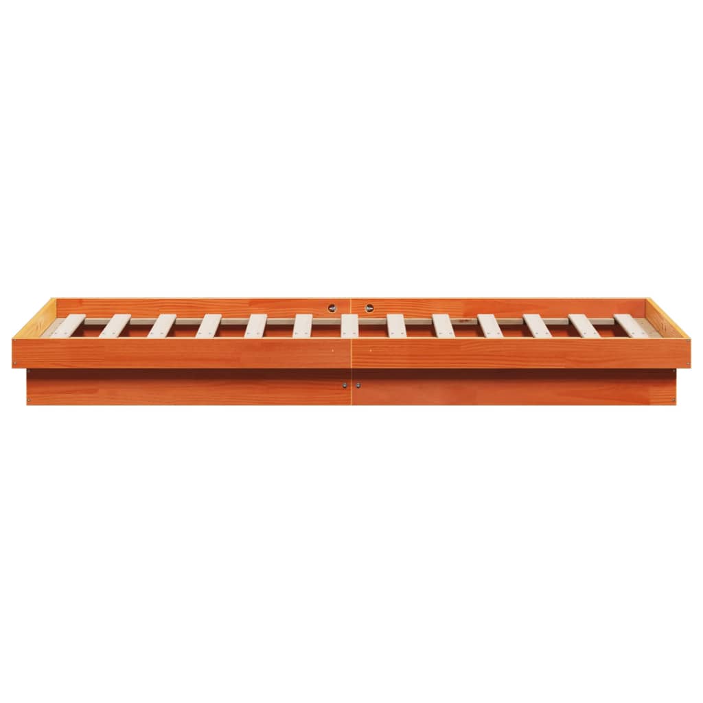 Cadre de lit à LED sans matelas 160x200 cm bois massif - XIOS
