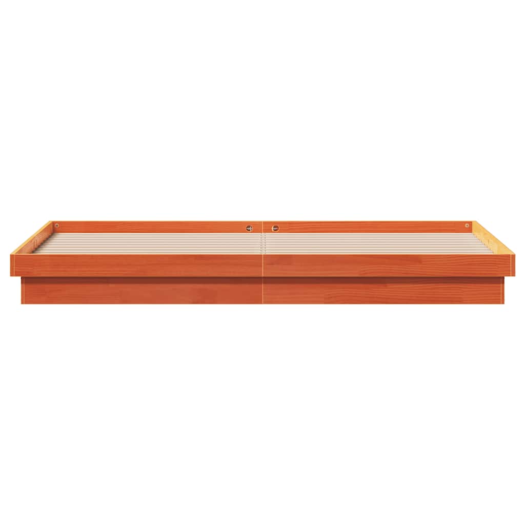 Cadre de lit à LED sans matelas 200x200 cm bois massif - XIOS