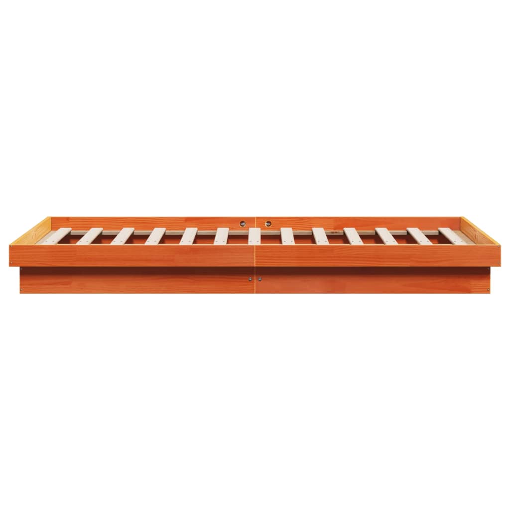 Cadre de lit à LED sans matelas 200x200 cm bois massif - XIOS