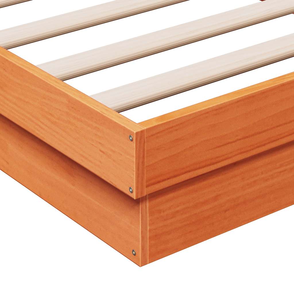 Cadre de lit à LED sans matelas 200x200 cm bois massif - XIOS