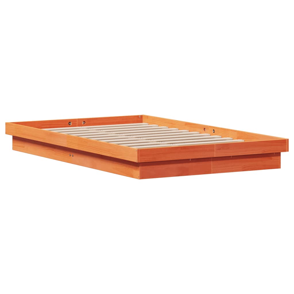 Cadre de lit à LED sans matelas 120x190 cm bois massif - XIOS