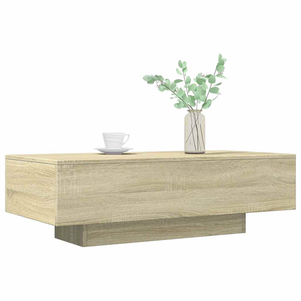 Table basse chêne sonoma 100x49,5x31 cm bois d'ingénierie - XIOS