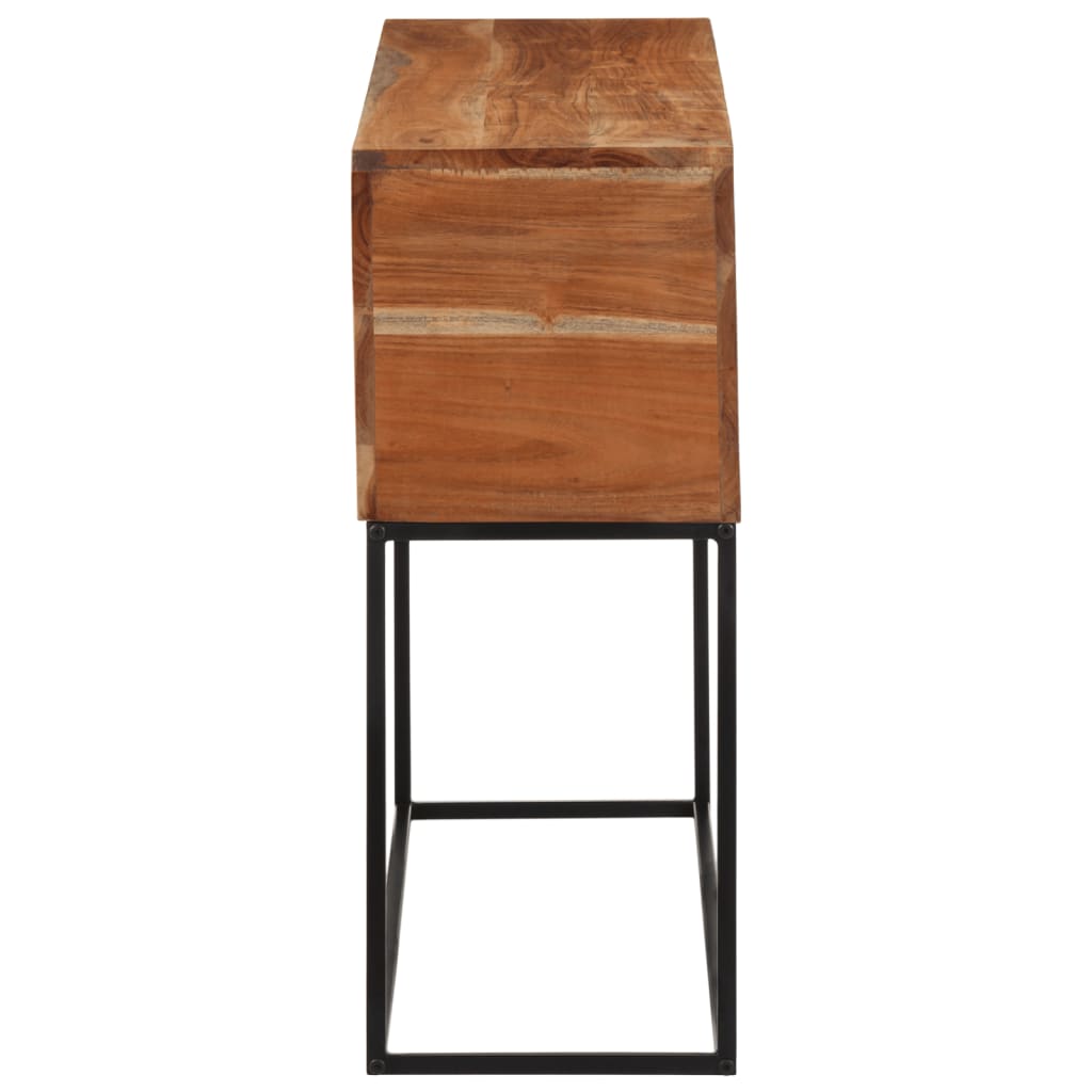 Table console 110x30x75 cm bois massif d'acacia et fer - XIOS