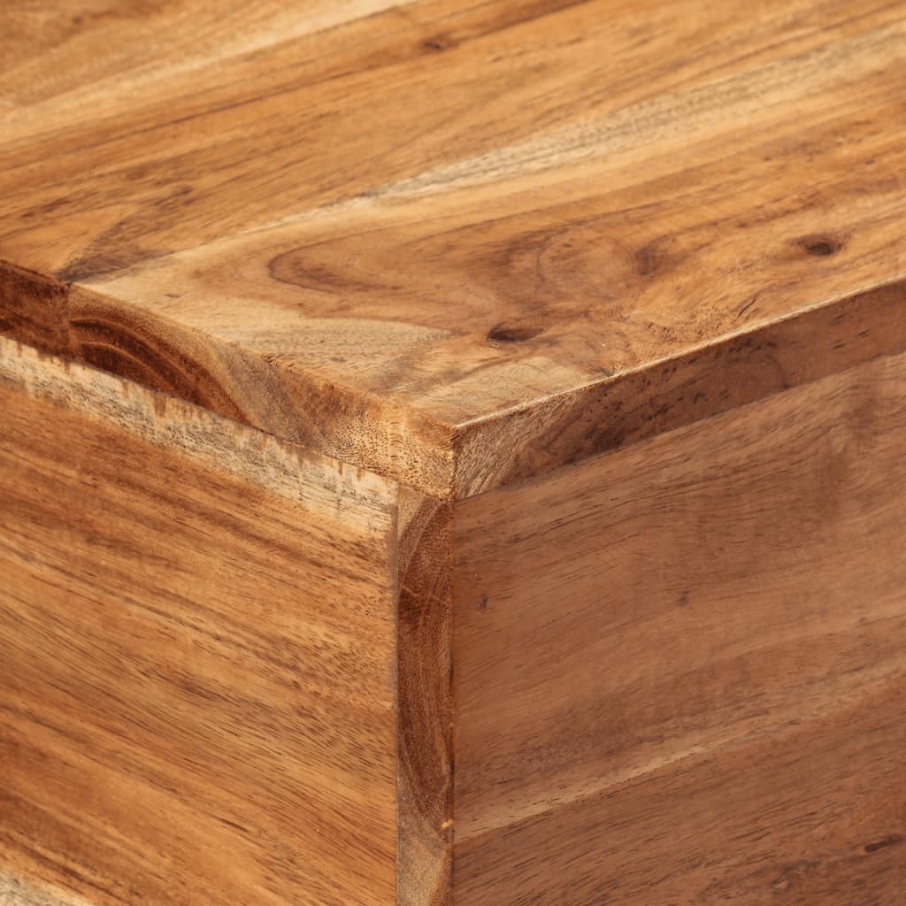 Table console 110x30x75 cm bois massif d'acacia et fer - XIOS