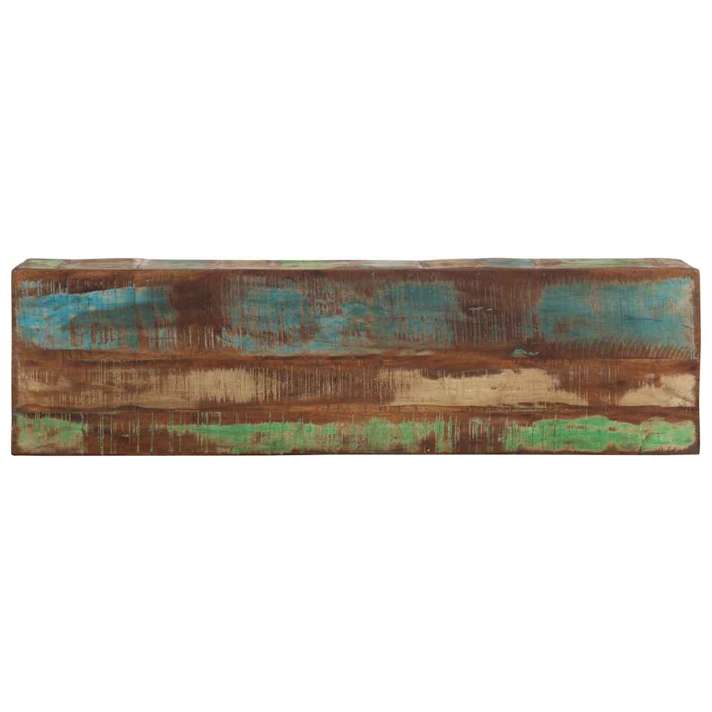 Table console 110x30x75 cm bois massif de récupération et fer