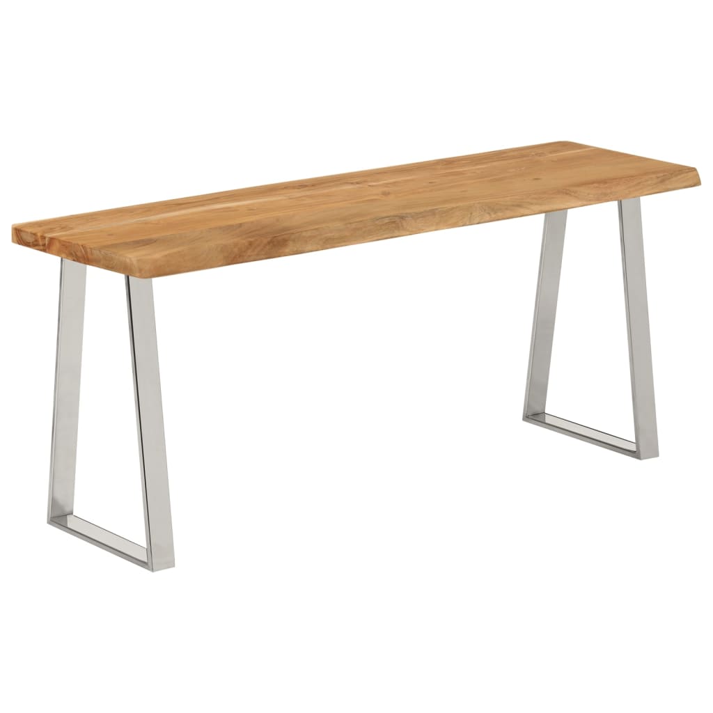 Banc avec bord vivant 105 cm bois d'acacia massif - XIOS