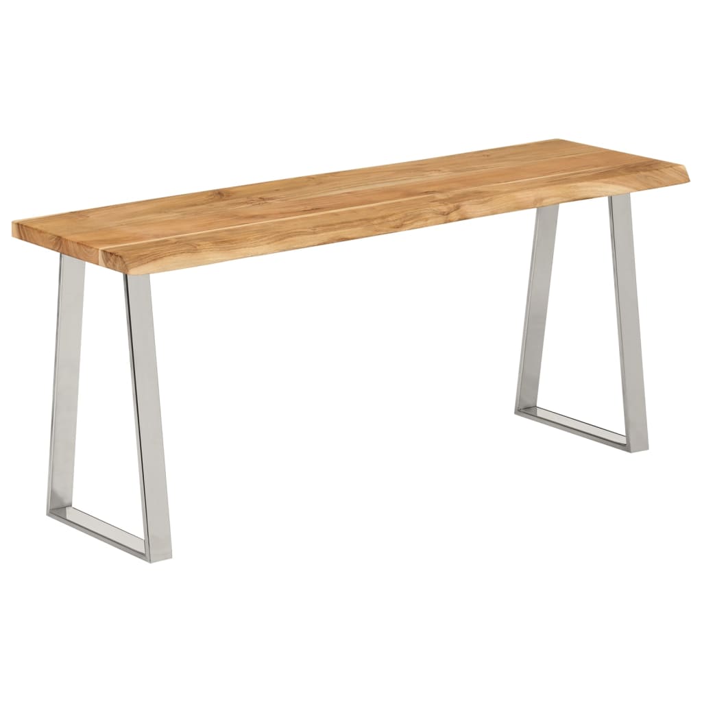 Banc avec bord vivant 105 cm bois d'acacia massif - XIOS