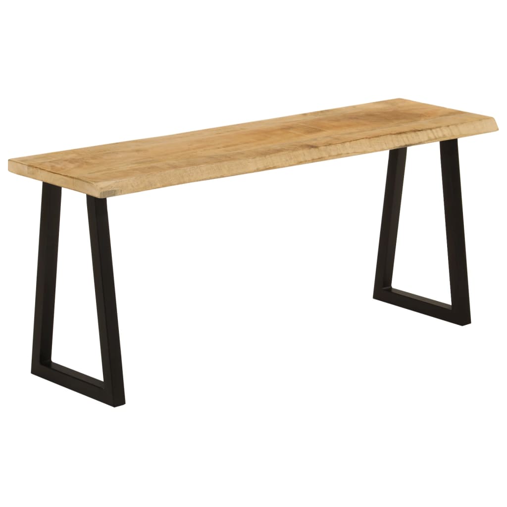 Banc avec bord vivant 105 cm bois de manguier massif - XIOS