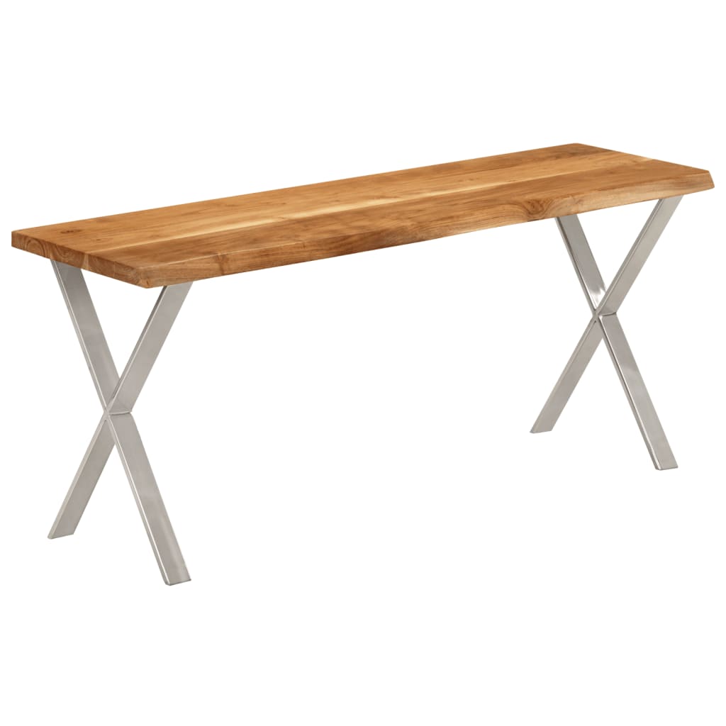 Banc avec bord vivant 105 cm bois d'acacia massif - XIOS