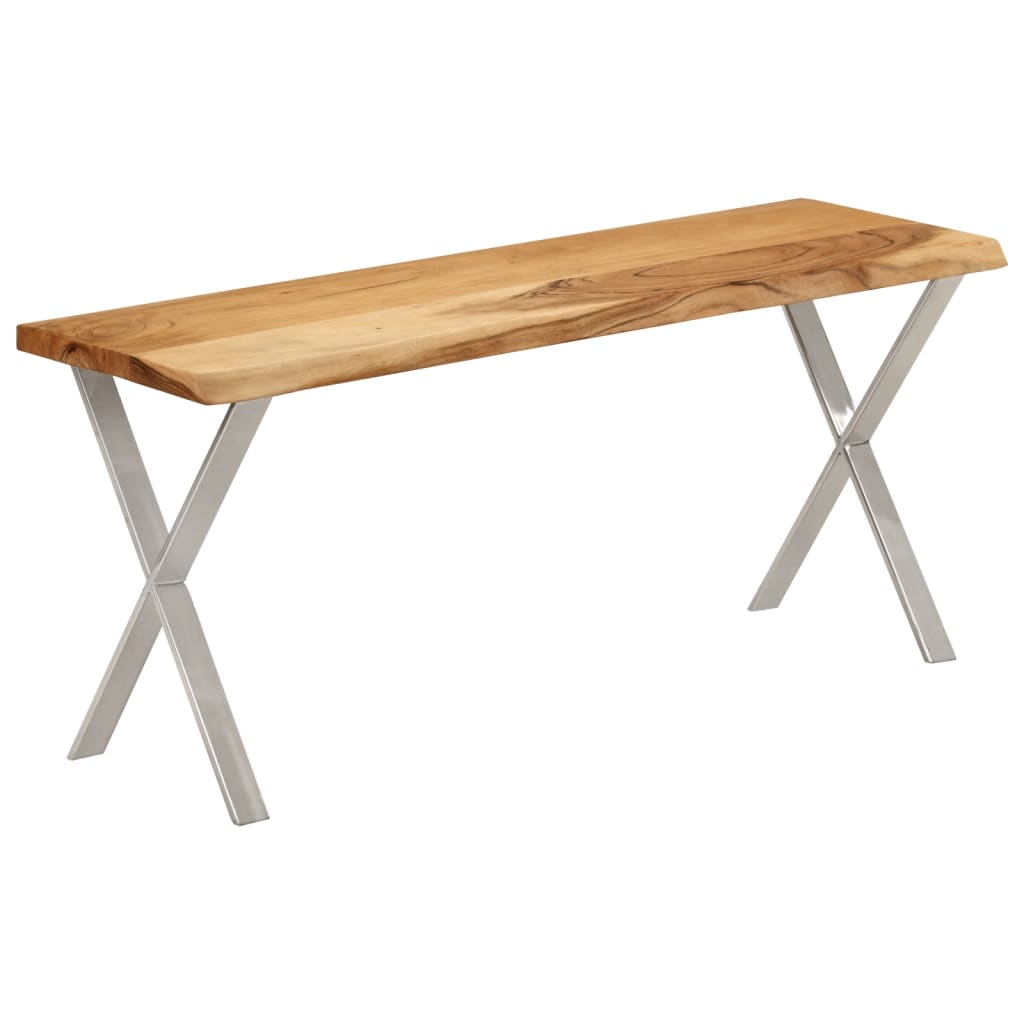 Banc avec bord vivant 105 cm bois d'acacia massif - XIOS