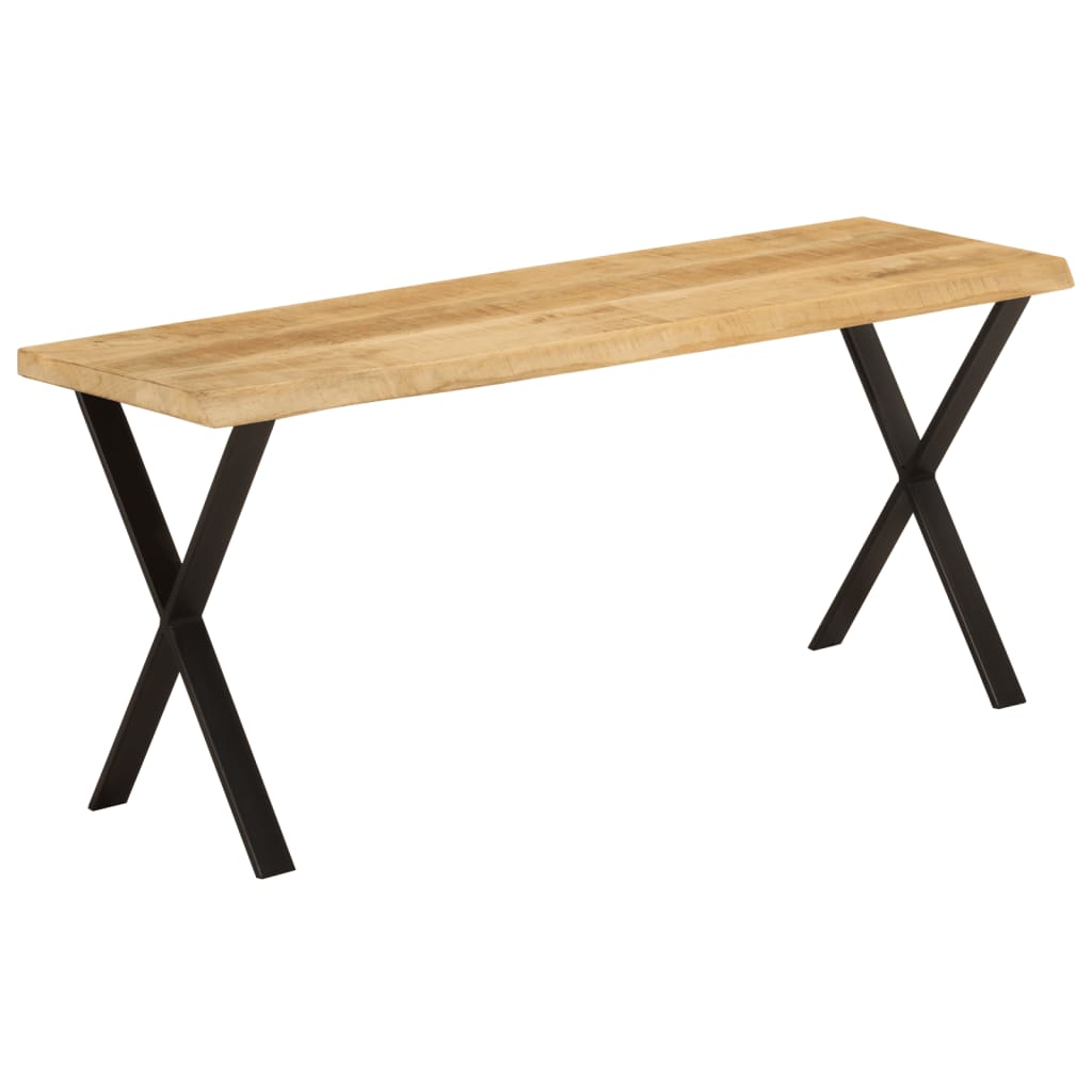 Banc avec bord vivant 105 cm bois de manguier massif - XIOS