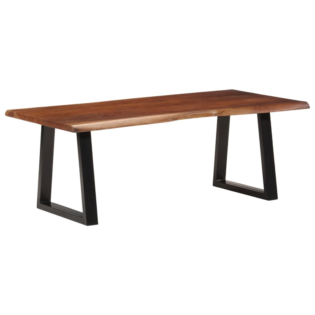Table basse marron miel 110x55x40 cm bois massif d'acacia - XIOS