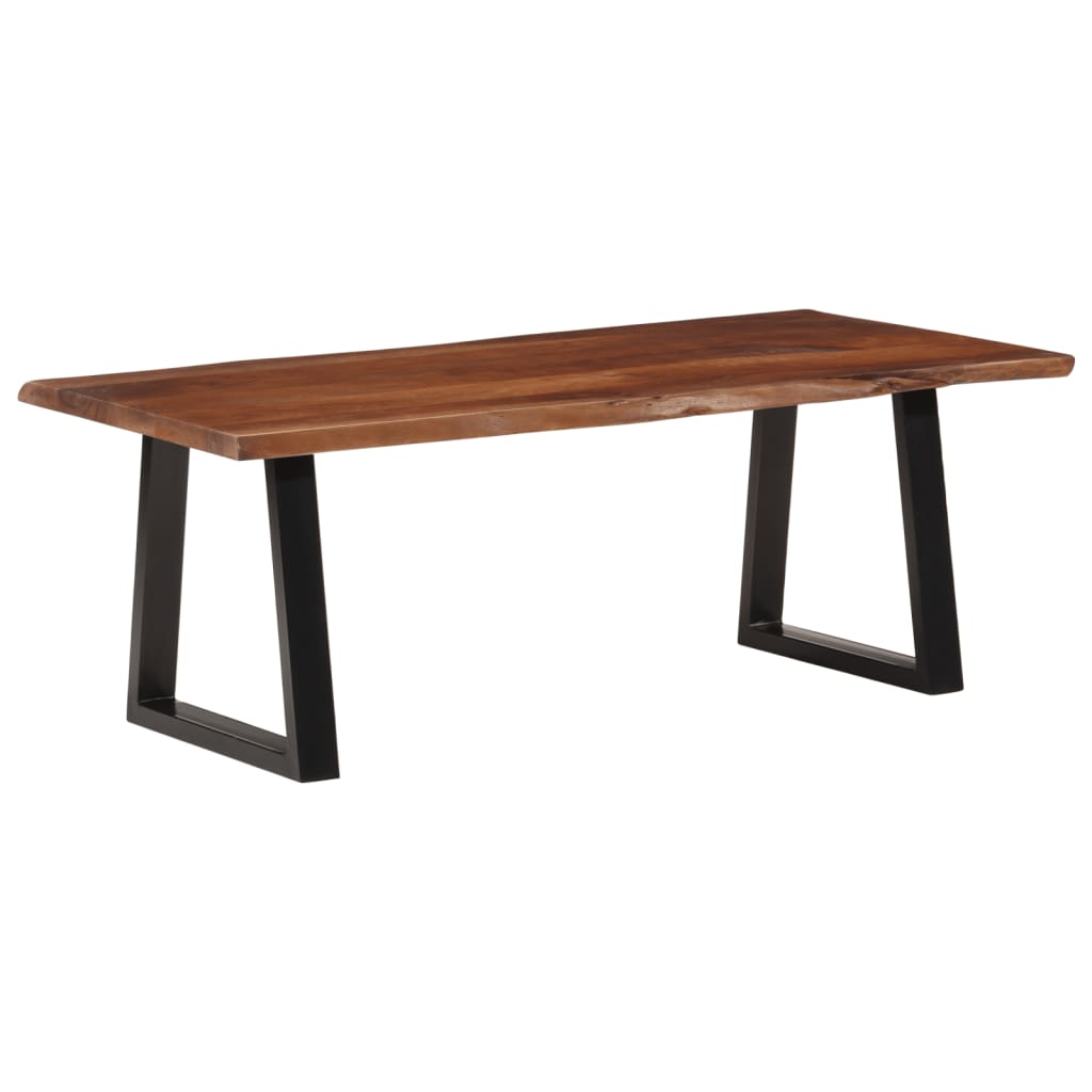 Table basse marron miel 110x55x40 cm bois massif d'acacia - XIOS