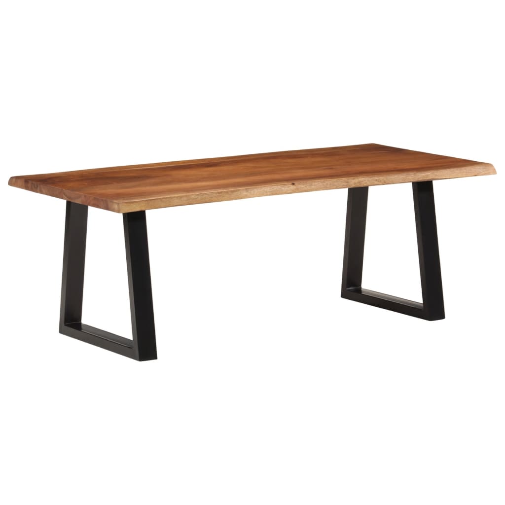 Table basse marron miel 110x55x40 cm bois massif d'acacia - XIOS