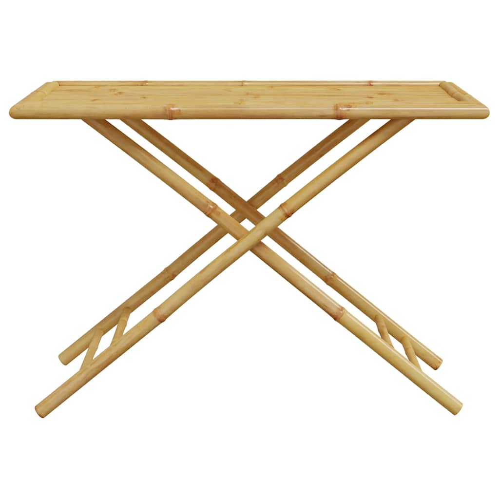 Ensemble de bistro pliante 5 pcs et coussins gris foncé bambou